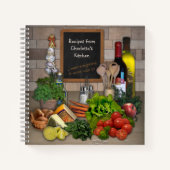 Carnet de recettes avec votre nom dessus (Devant)