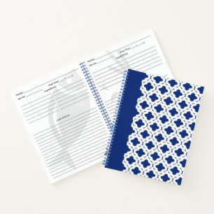 Carnet de recettes Bleu Classique