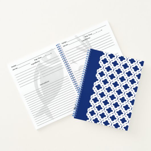 Carnet de recettes Bleu Classique (Intérieur)