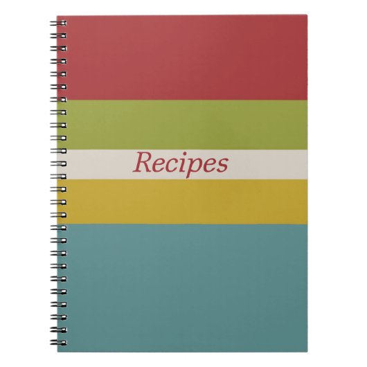 Carnet de recettes de cuisine heureux (Devant)