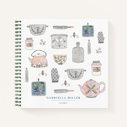 Carnet de recettes de cuisine personnalisée (Devant)