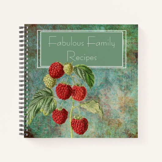 Carnet de recettes de framboises botaniques (Devant)