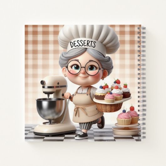 Carnet de recettes de grand-mère et de dessert (Dos)