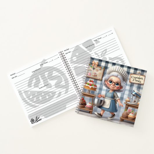 Carnet de recettes de grand-mère et de dessert (Intérieur)