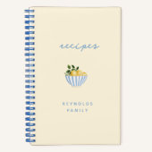 Carnet de recettes de la famille des citrons bleu (Recto)