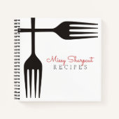 carnet de recettes de livre de cuisine personnel f (Devant)