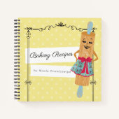 Carnet de recettes de livre de cuisine pour femme  (Devant)