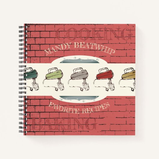 Carnet de recettes de livre de recettes de briques (Devant)