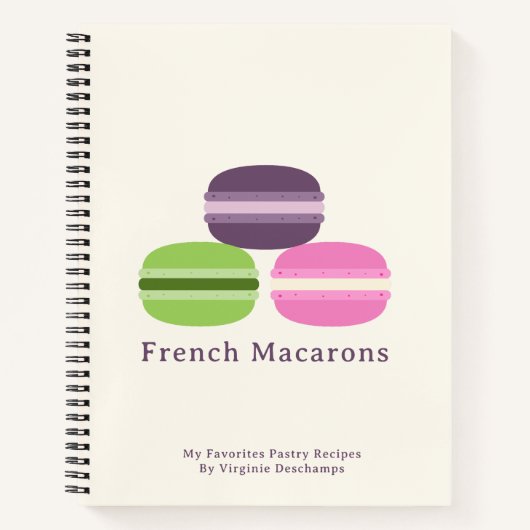 Carnet de recettes de Macarons français (Devant)