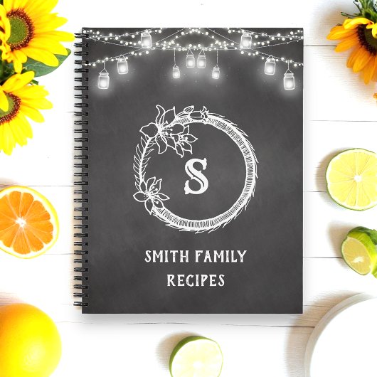 Carnet de recettes de Mariage noir rustique