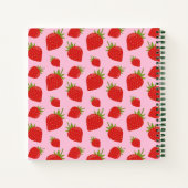 Carnet de recettes de Motif de fraises personnalis (Dos)