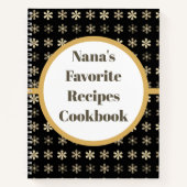 Carnet de recettes de Sepia noire florale préférée (Devant)