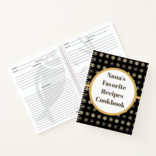 Carnet de recettes de Sepia noire florale préférée