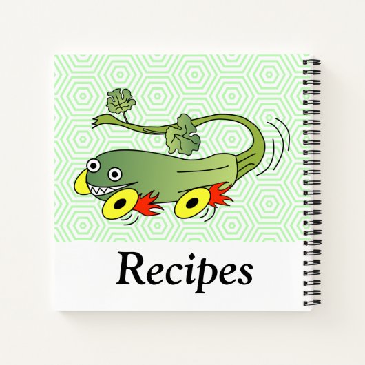 Carnet de recettes de voiture de course Zucchini (Dos)