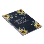 Carnet de recettes léger tournesol eucalyptus noir (Côté Droit)