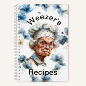 Carnet de recettes Little Old Lady Chef (Recto)