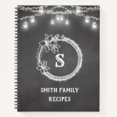 Carnet de Recettes Mariage Noir et Blanc (Devant)
