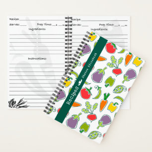 Carnet de recettes personnalisé Légumes de jardin