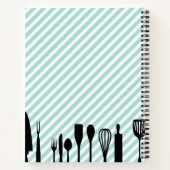 Carnet de recettes personnalisées Blue & White Ust (Dos)