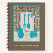 Carnet de recettes personnalisées fourche et cuill (Devant)