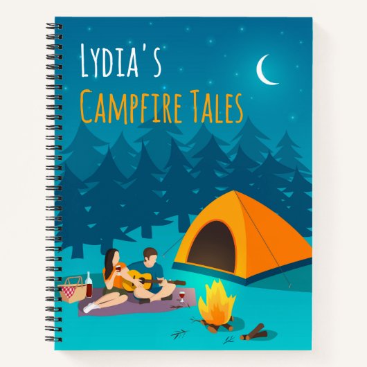 Carnet de récits de feux de camp personnalisés | J (Devant)