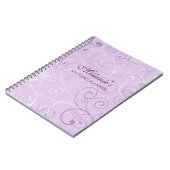 Carnet de remous de lavande de wedding planner (Côté gauche)