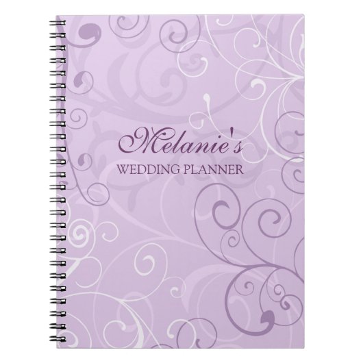 Carnet de remous de lavande de wedding planner (Devant)