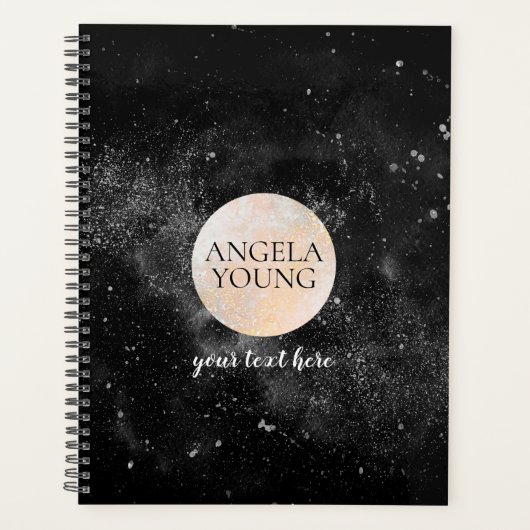 Carnet de rendez-vous d'astrologie de la lune d'or (Devant)