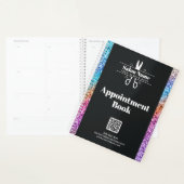 Carnet de Rendez-vous de Coiffeur Moderne Pailleté (Devant avec enveloppe)