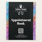 Carnet de Rendez-vous de Coiffeur Moderne Pailleté (Devant)