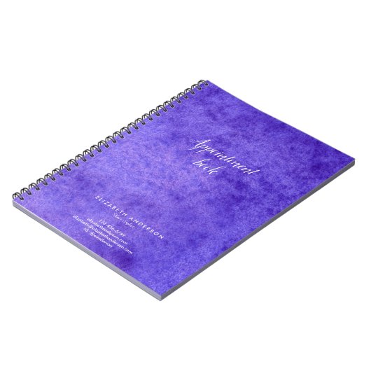 Carnet de rendez-vous du salon de coiffure aquarel (Côté gauche)