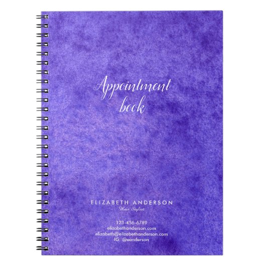 Carnet de rendez-vous du salon de coiffure aquarel (Devant)