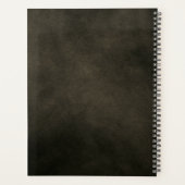 Carnet de rendez-vous en cuir épais dérangé (Dos)
