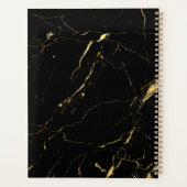 Carnet de rendez-vous en marbre noir et or (Dos)