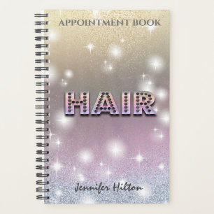 Carnet de rendez-vous pour les cheveux brillants