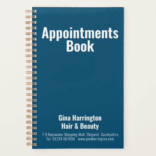 Carnet de rendez-vous pour les entreprises (Devant)