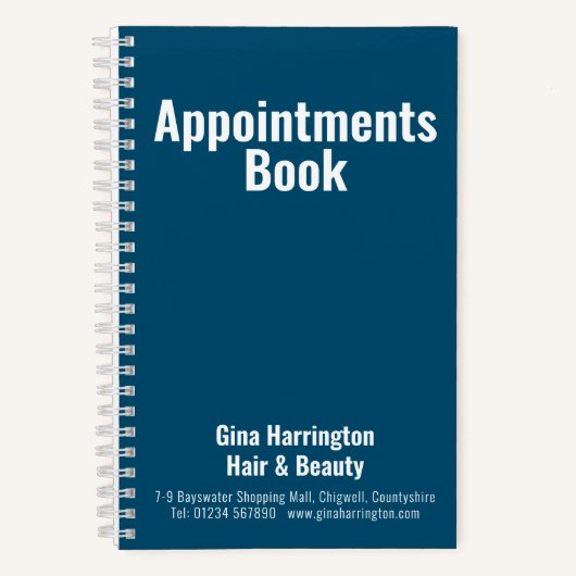 Carnet de rendez-vous pour les entreprises (Recto)