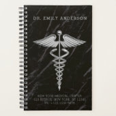 Carnet de rendez-vous Silver Médicale Caduceus (Devant)