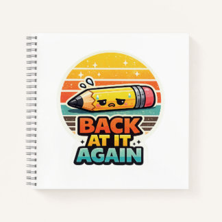 Carnet De retour dessus encore drôle crayon design scolai