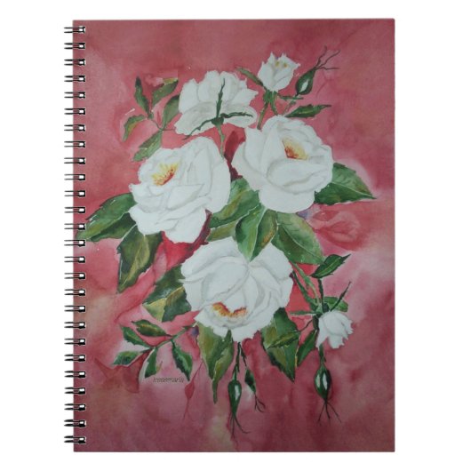 Carnet de roses blancs (Devant)