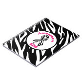 Carnet de ruban de rayure de zèbre de conscience (Côté gauche)