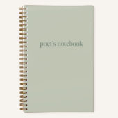 Carnet de Sage Green Poet | Monogramme (Recto)