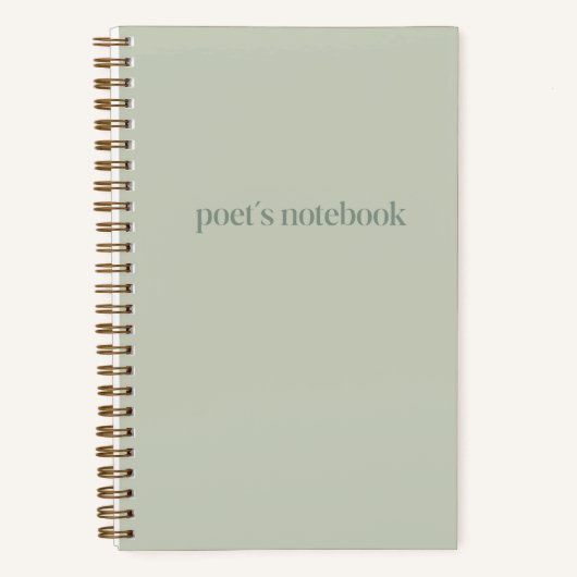 Carnet de Sage Green Poet | Monogramme (Recto)