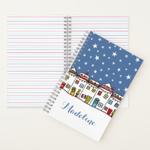 Carnet de scène personnalisé de la rue Christmas
