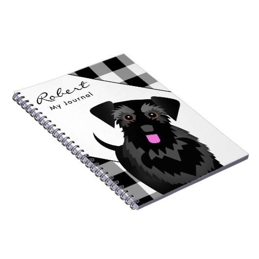 Carnet de Schnauzer noir mignon (Côté Droit)