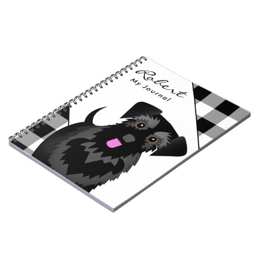 Carnet de Schnauzer noir mignon (Côté gauche)