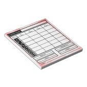 carnet de score de bunco (Incliné)