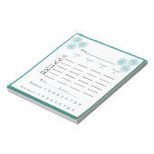 carnet de score de bunco - fleurs (Tourné)