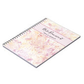 Carnet de script de couleur rose jaune moderne (Côté gauche)