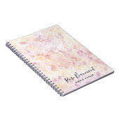 Carnet de script de couleur rose jaune moderne (Côté Droit)